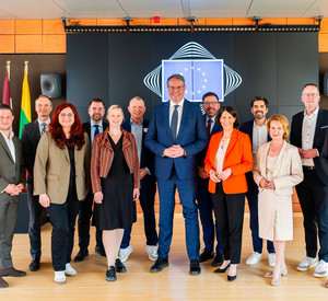 Gruppenfoto auswärtige Ministerratssitzung in Brüssel.