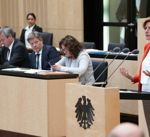 Ministerpräsidentin Malu Dreyer spricht im Bundesrat; Foto: Sascha Radke