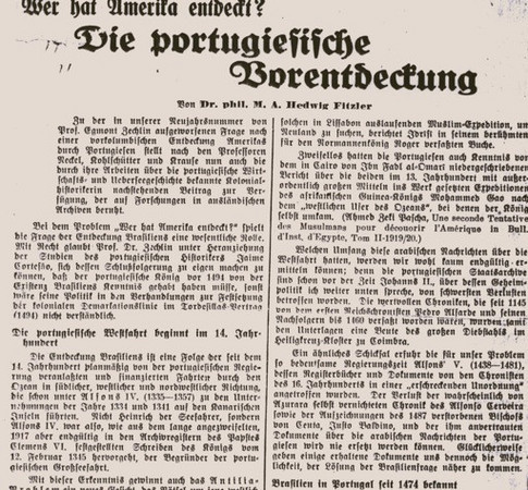 Essay von Hedwig Fitzler in „Historische Zeitschrift“ von 1935 mit Ergebnissen i hrer Forschungsarbeit im Geheimen Staatsarchiv 