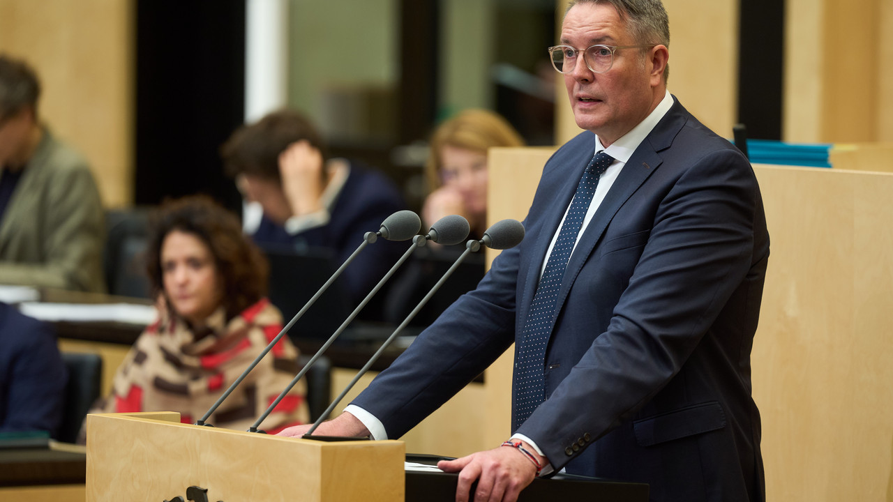 Ministerpräsident Alexander Schweitzer spricht im Bundesrat zum Medizinforschungsgesetz.