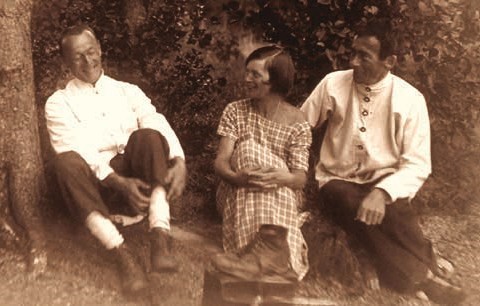 Hugo Ball, Emmy Hennings und Hermann Hesse (v.r)  